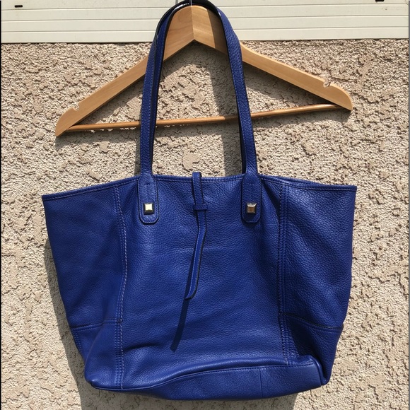 cobalt blue tote bag